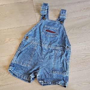 Vintage OshKosh B'gosh Blue Denim Shortalls, 24 Months